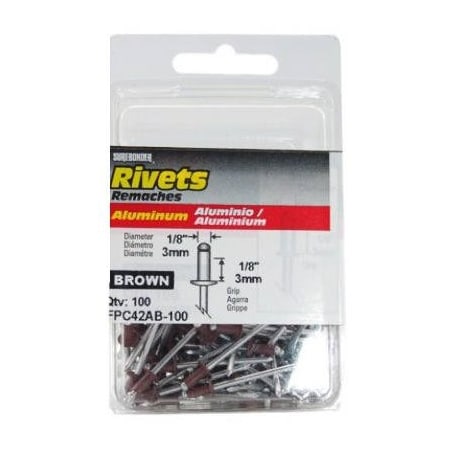 Fpc 100PK Short ALU Rivet FPC42AB-100